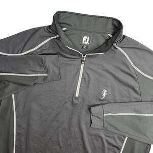 FootJoy Men’s 2XL Black Performance Golf Quarter Zip Pullover Stretch